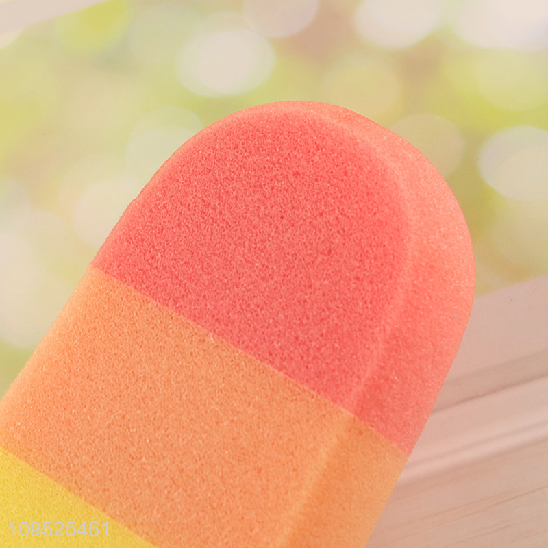 Hot sale three-color popsicle bath sponge shower sponge