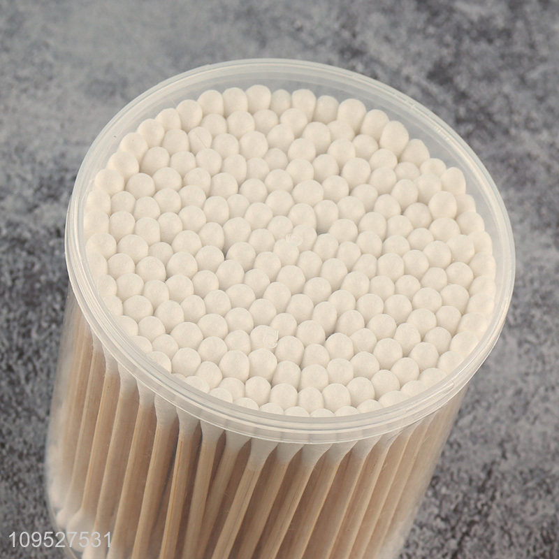 Latest products   200pcs bamboo stick cotton swabs