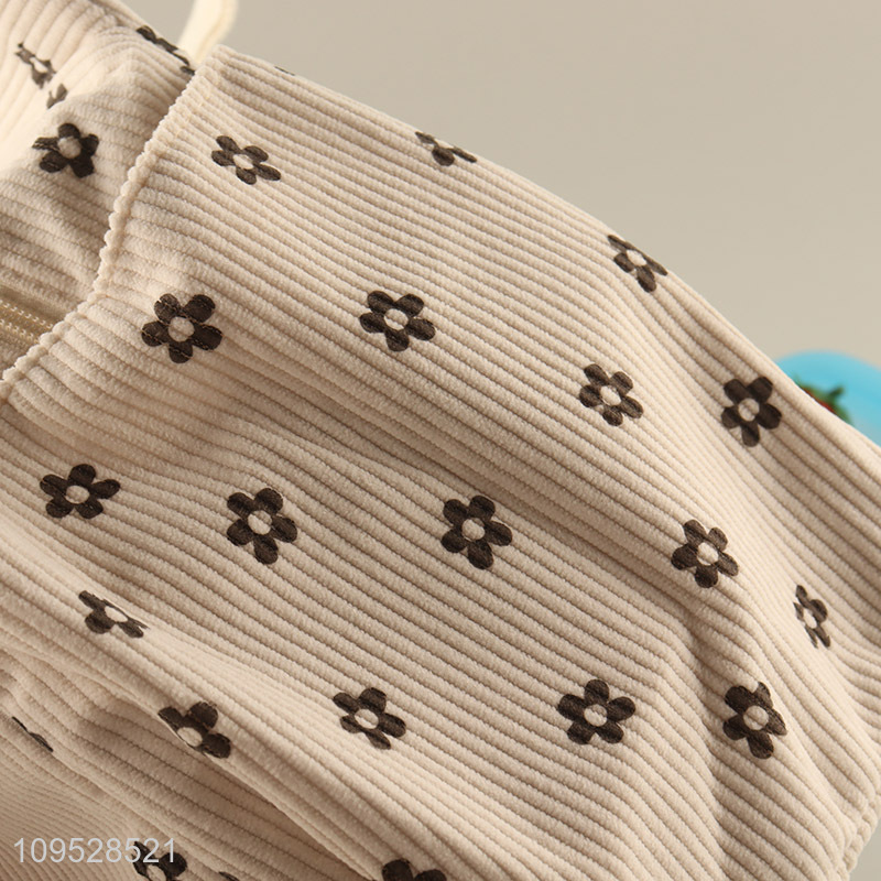 Good selling portable corduroy lunch bag wholesale