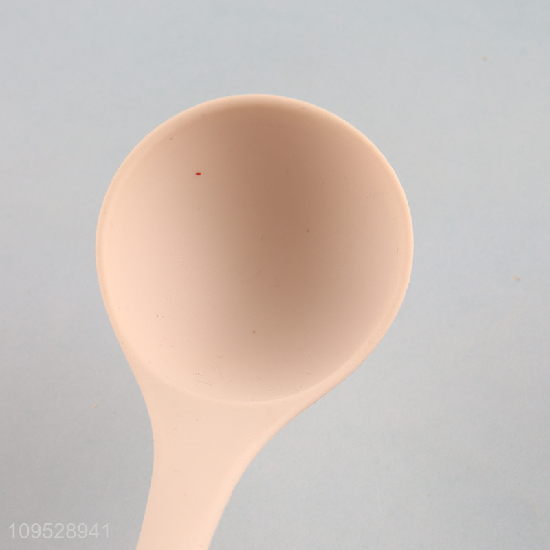 China wholesale silicone soup ladle with wooden handle