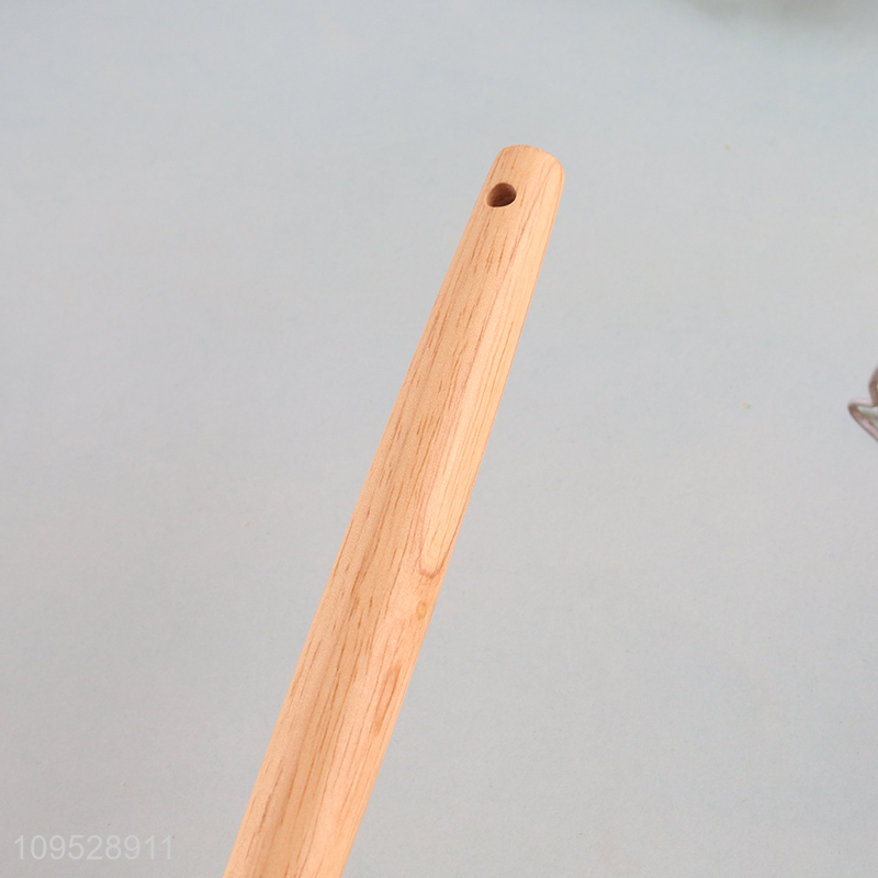 China products silicone flat spoon with wooden handle