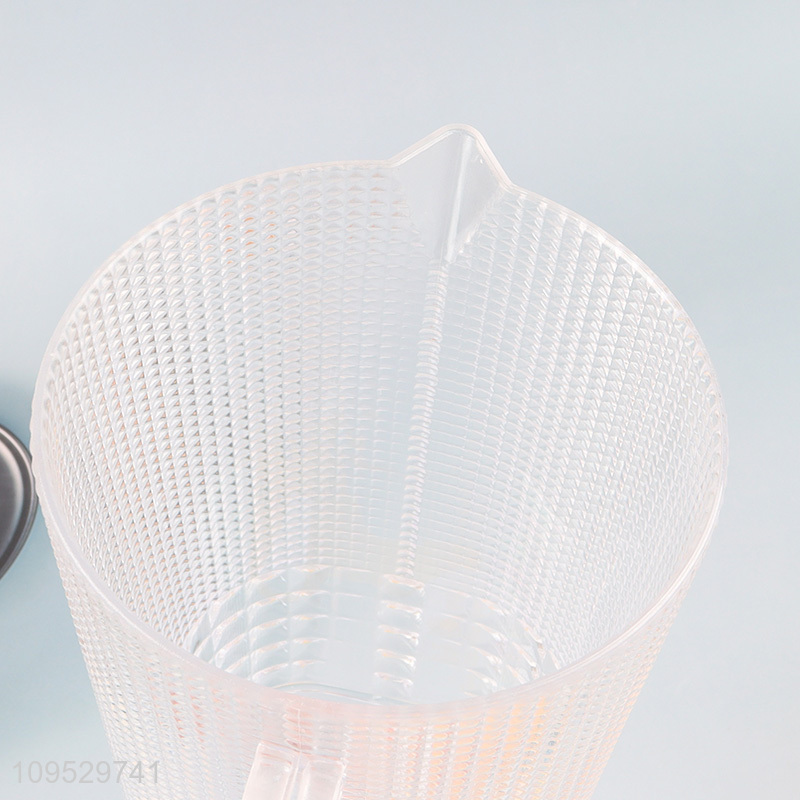 Good quality round cold water jug with plastic cup