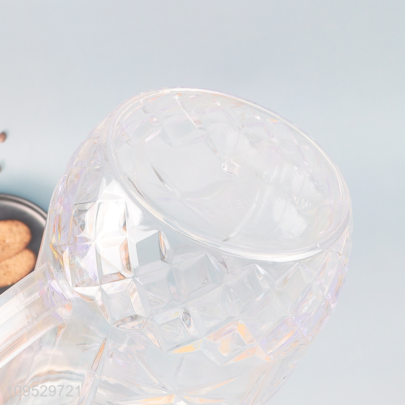 Top sale clear cold water jug with plastic cups