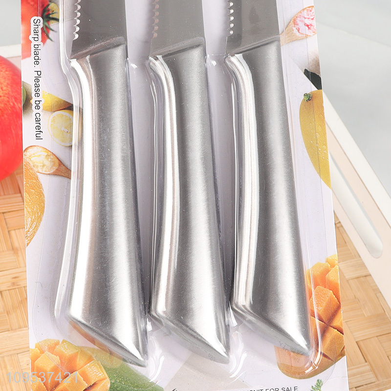 3 Pieces Stainless Steel Steak Knife Table Cutlery Set