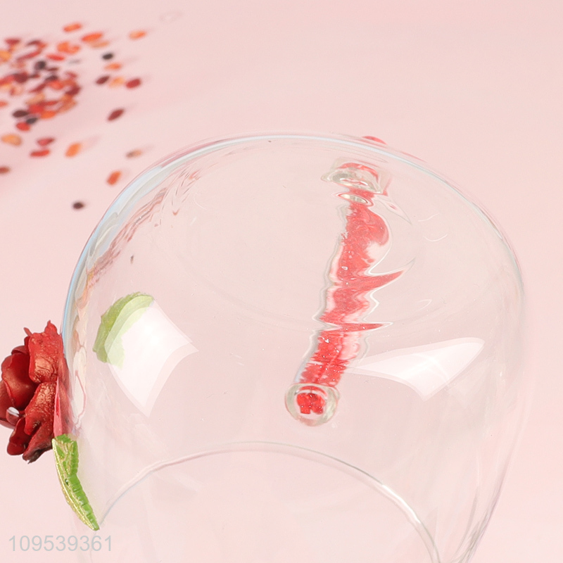 Factory price glass water cup drinking cup with handle