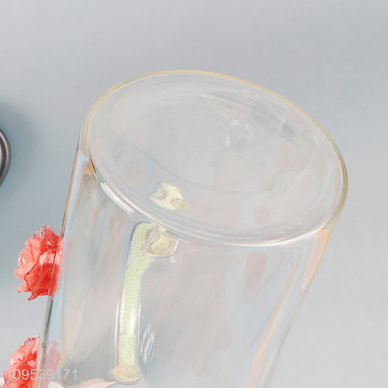 Top products clear glass water jug with handle