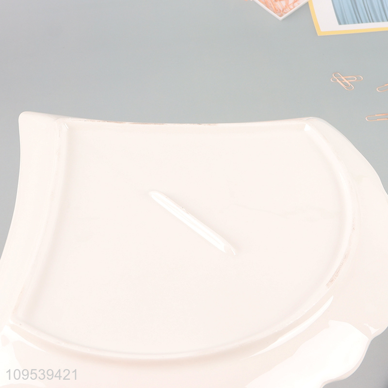 China wholesale white ceramic tableware plate for home