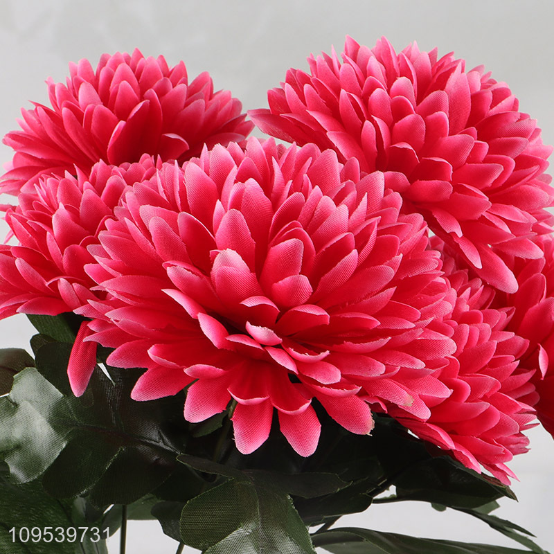 Fashion Artificial Magenta Chrysanthemum Bouquet Simulation Flower