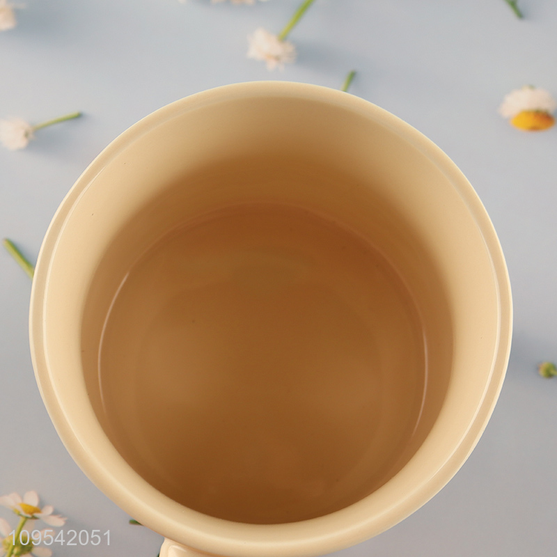 Hot sale ceramic water cup with lid