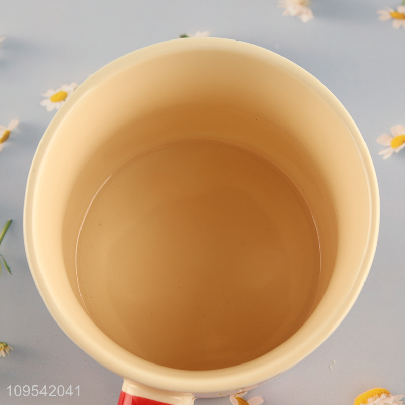 Yiwu market  cartoon puppy ceramic water cup for sale