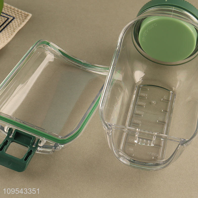 Top quality plastic salad storage jar with lid