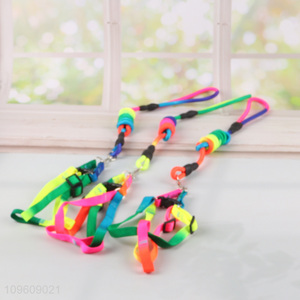 Top quality colorful pet harness leash for outdoor