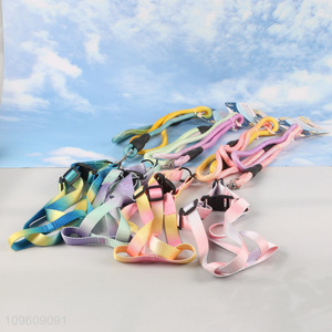 Factory supply gradient color pet harness leash